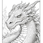 Dragon Coloring Pages For Adults With Dragon Printables Coloring Sheets