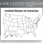 Druckbare Blanko Us Karte. Lernkarte Für Kinder. Usa Malseite. Usa In Map Of The United States Printable Blank