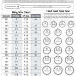 Druckbares Diamant Ringmaß Ringgrößenmesser Ringgröße Messen Inside Ring Sizing Chart Printable