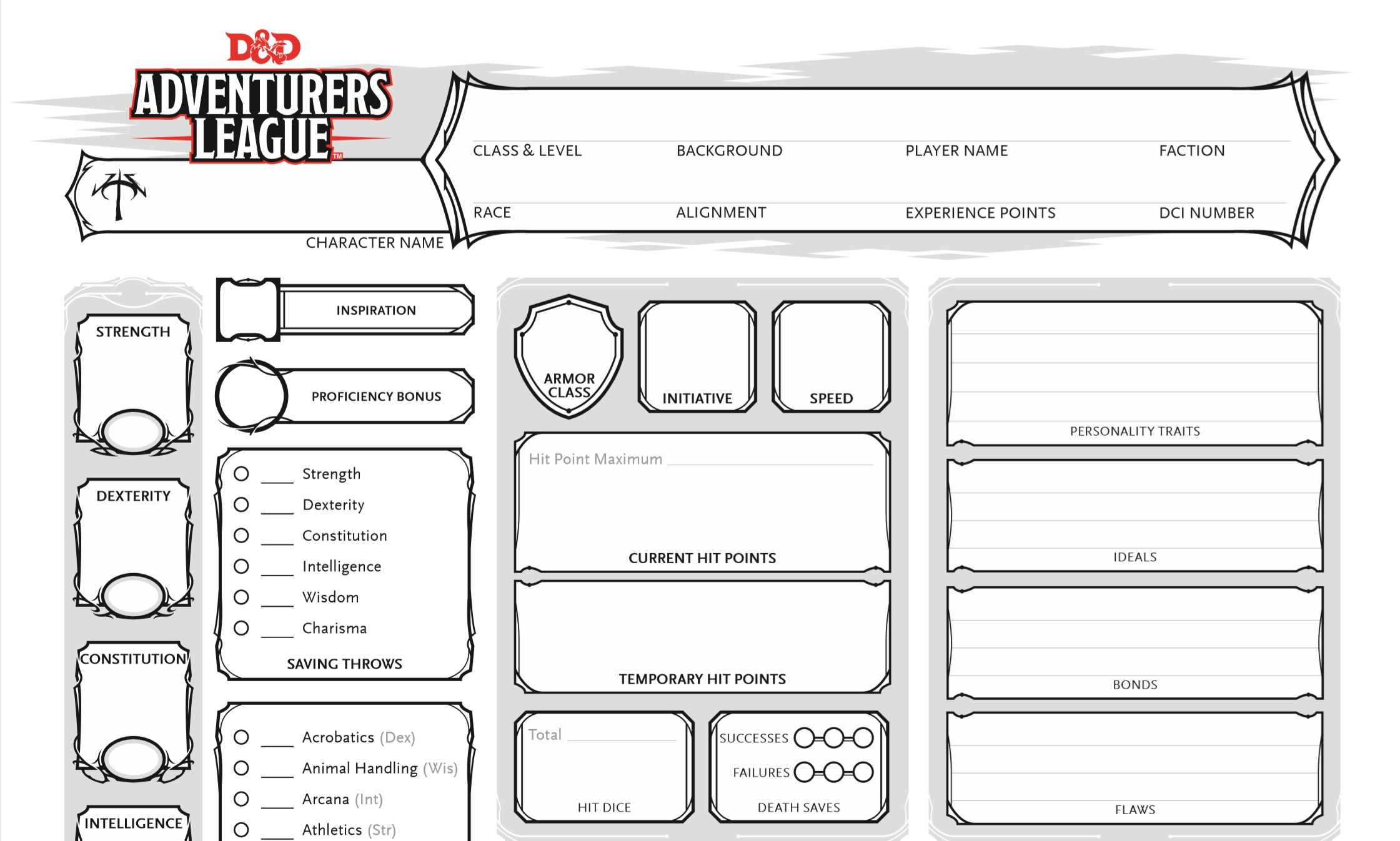 Dungeons &amp;amp; Dragons Character Sheet • Edel Alon intended for Dungeons And Dragons Character Sheet Printable