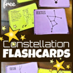 ⭐ Free Printable Constellation Flashcards For Constellations Flashcards Printable Free