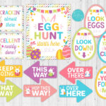 Easter Egg Hunt Signs, Easter Egg Hunt Sign Kit, Easter Printables Inside Printable Egg Hunt Signs