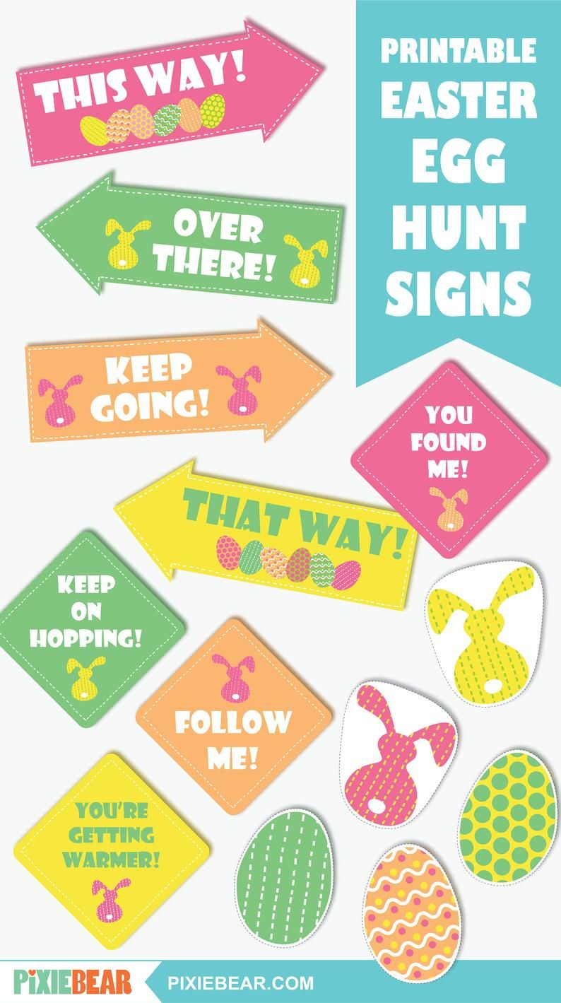 Easter Egg Hunt Signs - Printable Easter Party Signs And pertaining to Printable Egg Hunt Signs