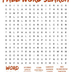 Easy Fall Word Search Printable – Free Word Find With Answers in Free Printable Puzzle Cards For Adults