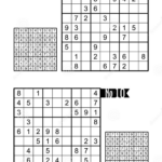 Easy Level Sudoku Puzzles 9, 10 Stock Vector   Illustration Of Within Easy Sudoku Puzzles Printable