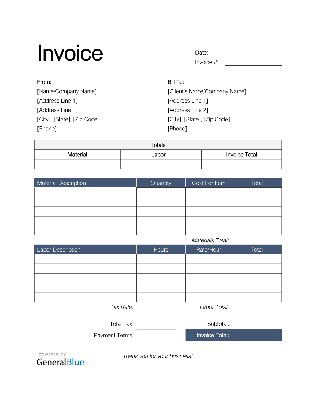 Easy-To-Use Free Printable Invoice Templates | Monday Blog inside Free Invoice Template Printable