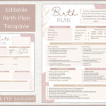 Editable Birth Plan Template Printable Birthing Plan Labour And Pertaining To Printable Birth Plan Template