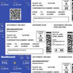 Editable Boarding Pass Ticket Template, Surprise Airline Gift Throughout Southwest Airlines Boarding Passes Printable