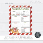 Editable Christmas Wish List For Kids Christmas Wish List Template Intended For Christmas Wish List Printable