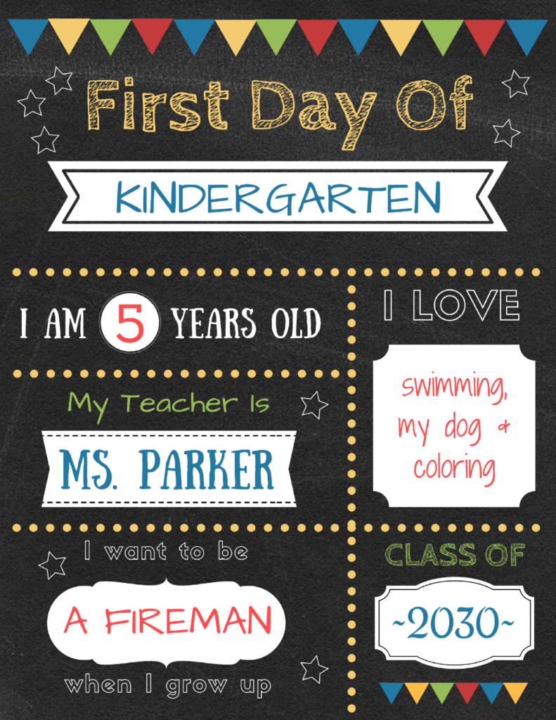 Editable First Day Of School Signs To Edit And Download For Free! inside First Day Of School Printable