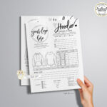 Editable Hoodie Order Form Template, Simple Modern Printable Order for Custom Hoodoe Sweatshirt Order Form Template Free Printable