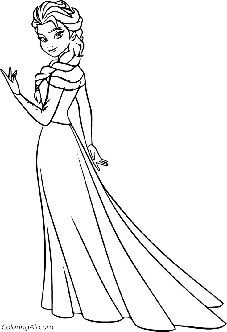 Elsa Coloring Pages for Elsa Printable Colouring Pages