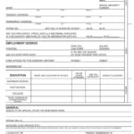 Employment Application Form ≡ Fill Out Printable Pdf Forms Online Intended For Printable Application For Employment