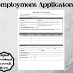 Employment Application Form Template (Word Printable& Editable) For Printable Job Application Form