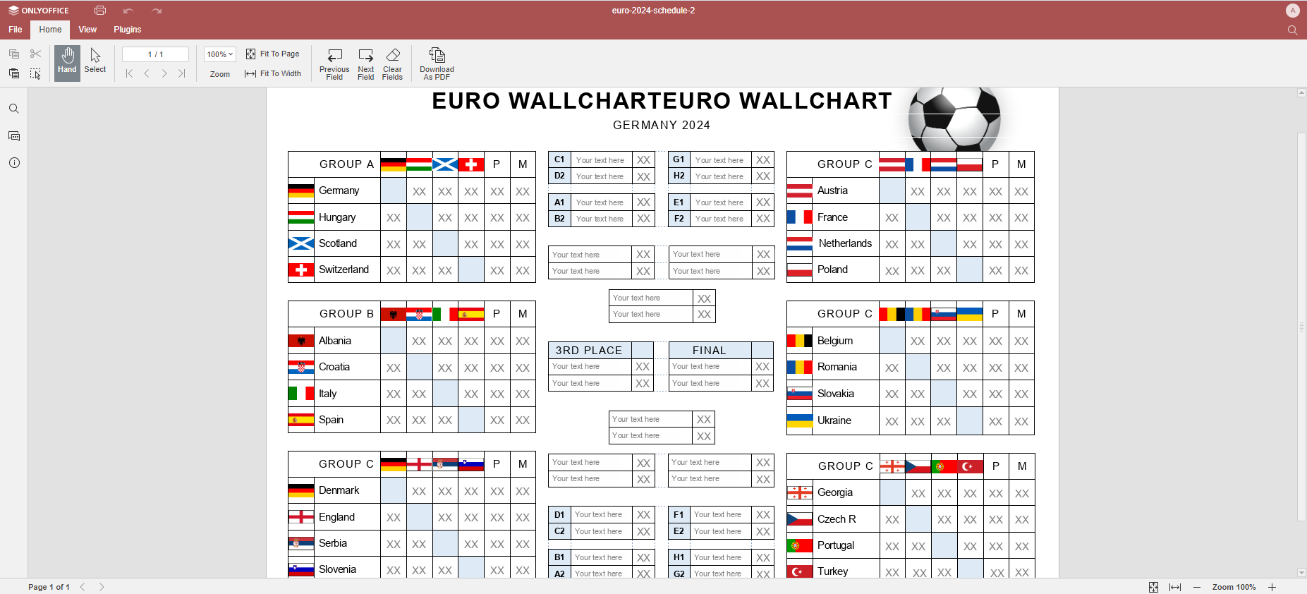 Euro 2024: Schedule, Group Stage Draws And Standings inside Euro 2024 Schedule Printable