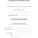 Eviction Notice Sample – Fill Online, Printable, Fillable, Blank regarding Free Printable Eviction Notice