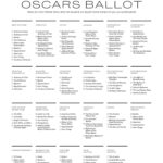 Ew'S Printable Oscars Ballot Is Here: Cast Your Vote Now Within Oscar Ballot 2024 Printable