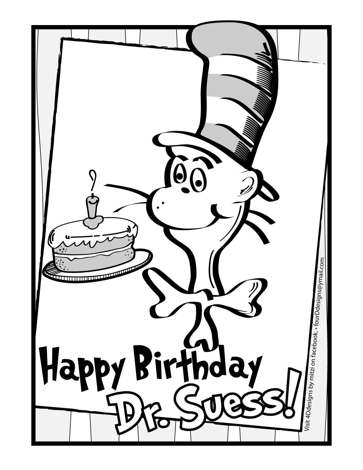 Facebook in Dr Seuss Coloring Printables