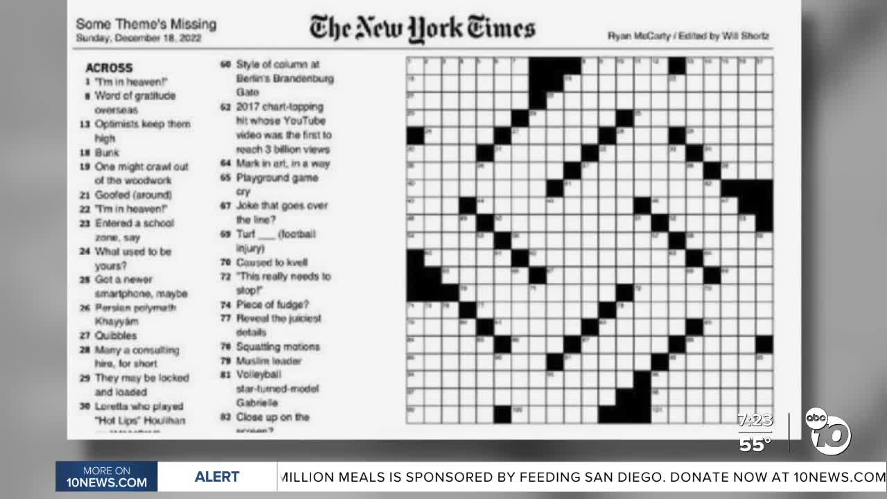 Fact Or Fiction: New York Times Crossword Puzzle Resembles Swastika? pertaining to New York Times Crossword Printable