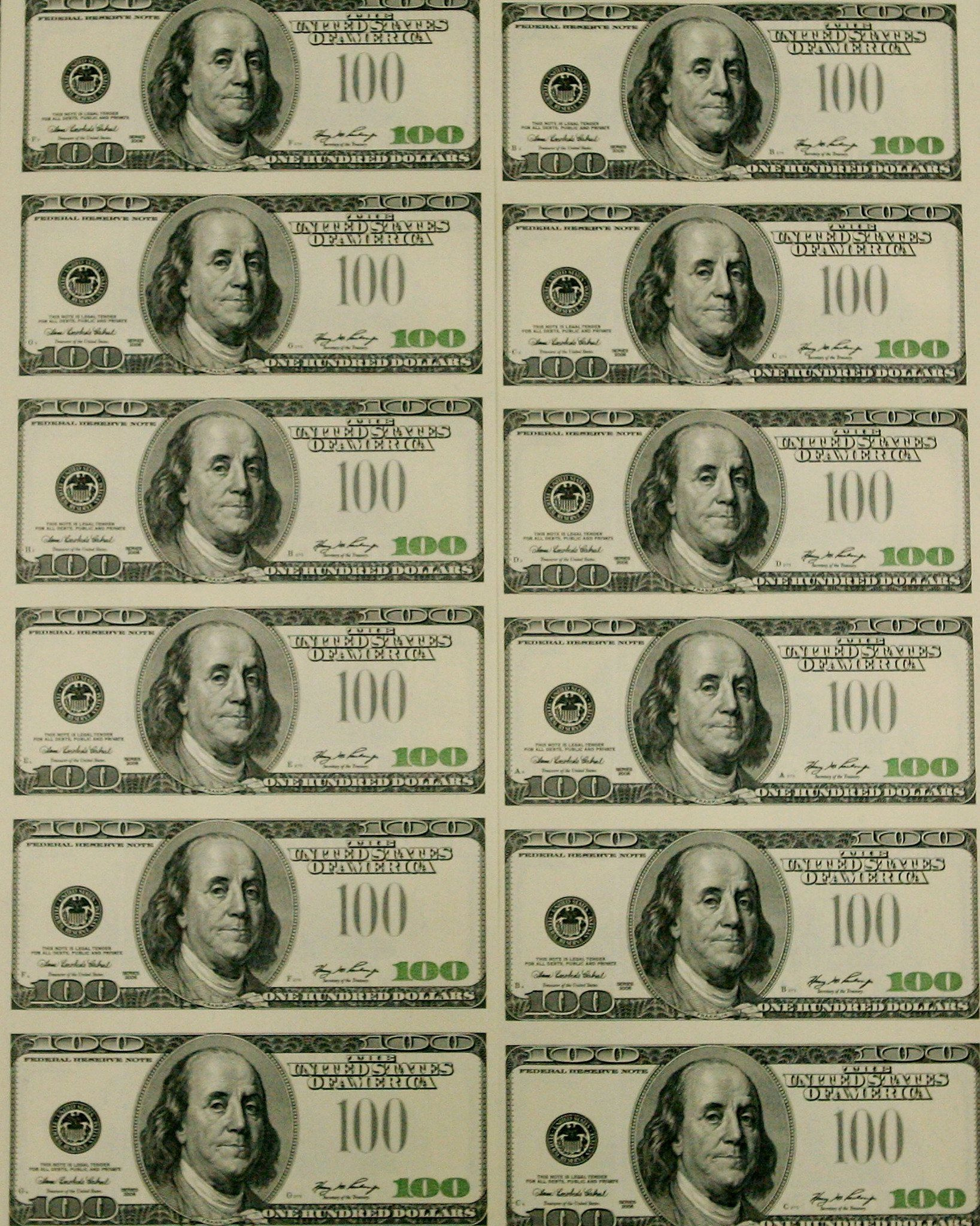 Fake Money Sheets - 10 Free Pdf Printables | Printablee throughout Printable 100 Dollar Bill