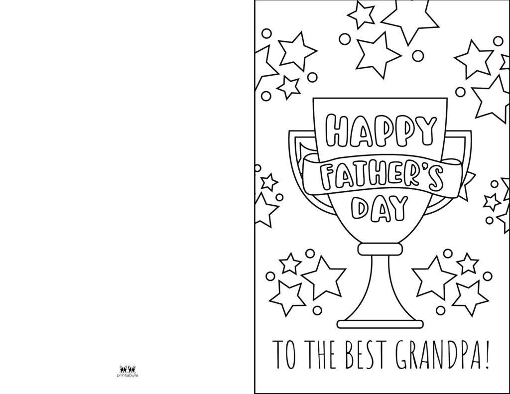 Father&amp;#039;S Day Cards - 50 Free Printables | Printabulls with regard to Printable Coloring Father And Grandpaw Day Card