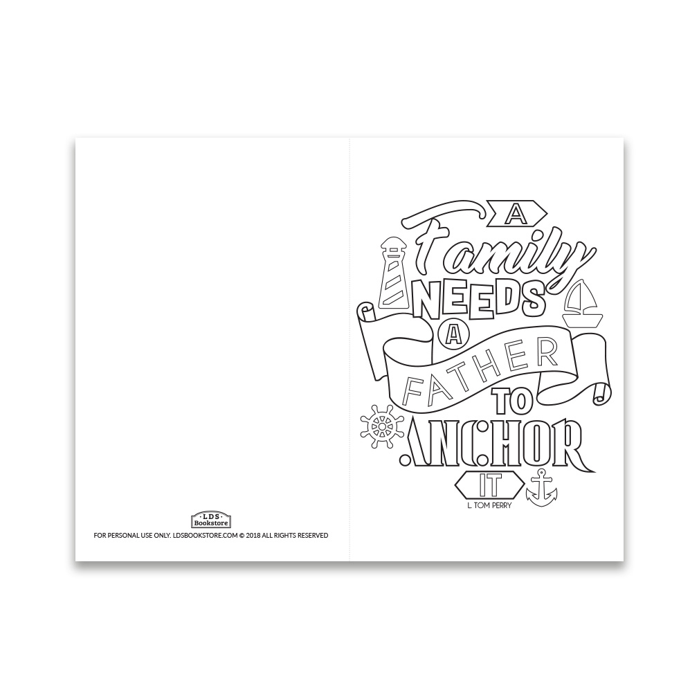 Father&amp;#039;S Day Coloring Card - A Family Needs A Father - Printable within Fathers Day Card Printable