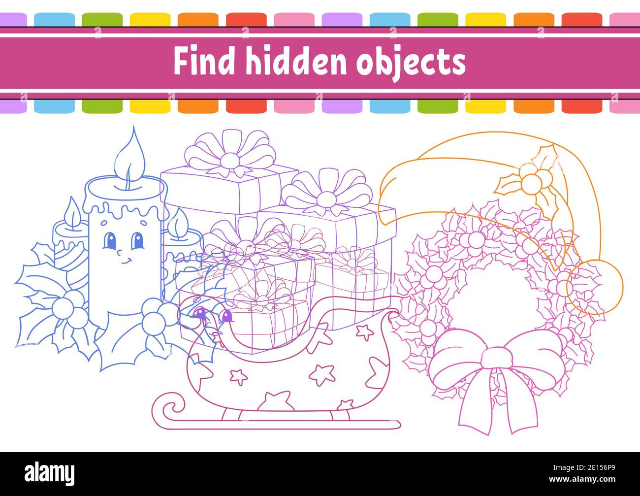 Find Hidden Object. Education Developing Worksheet. Activity Page for PicturesColor Printable