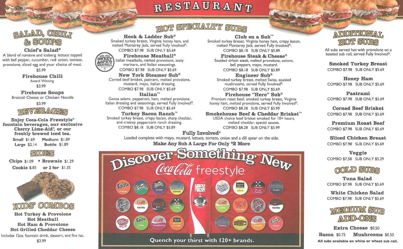 Firehouse Subs Pdf Menu (2024) | Soloyal in Printable Firehouse Subs Menu With Prices And Pictures