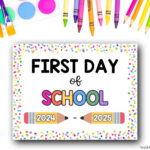 First Day Of School Signs Free Printable   Teaching Mama For First Day Of School Printable