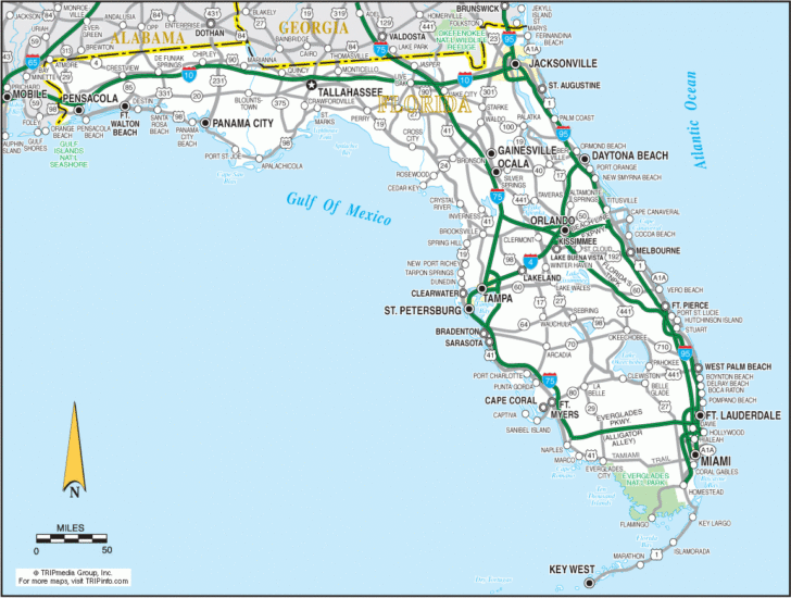 Printable Map of Florida