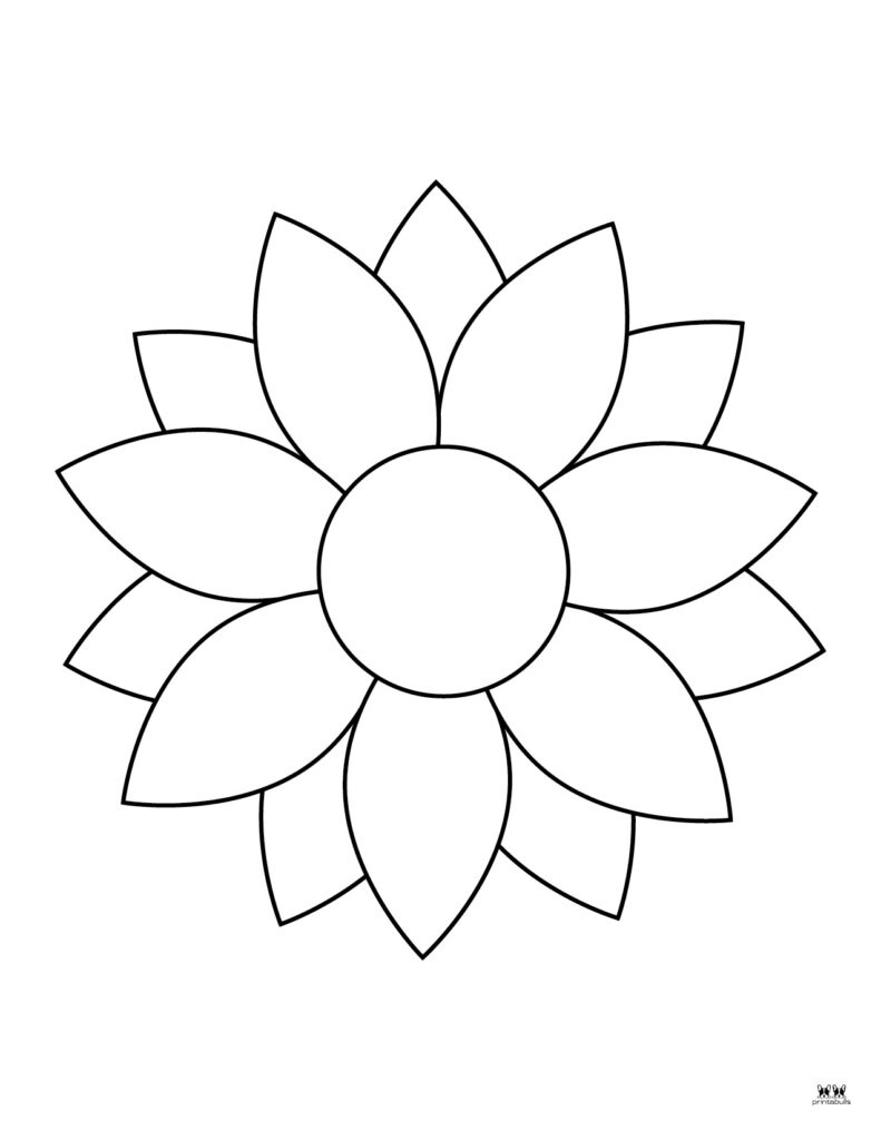 Flower Coloring Pages - 50 Free Printable Pages | Printabulls throughout Coloring Pictures Of Flowers Printable