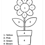 Flower Colornumbers Coloring Page Inside Printable FlowersColor