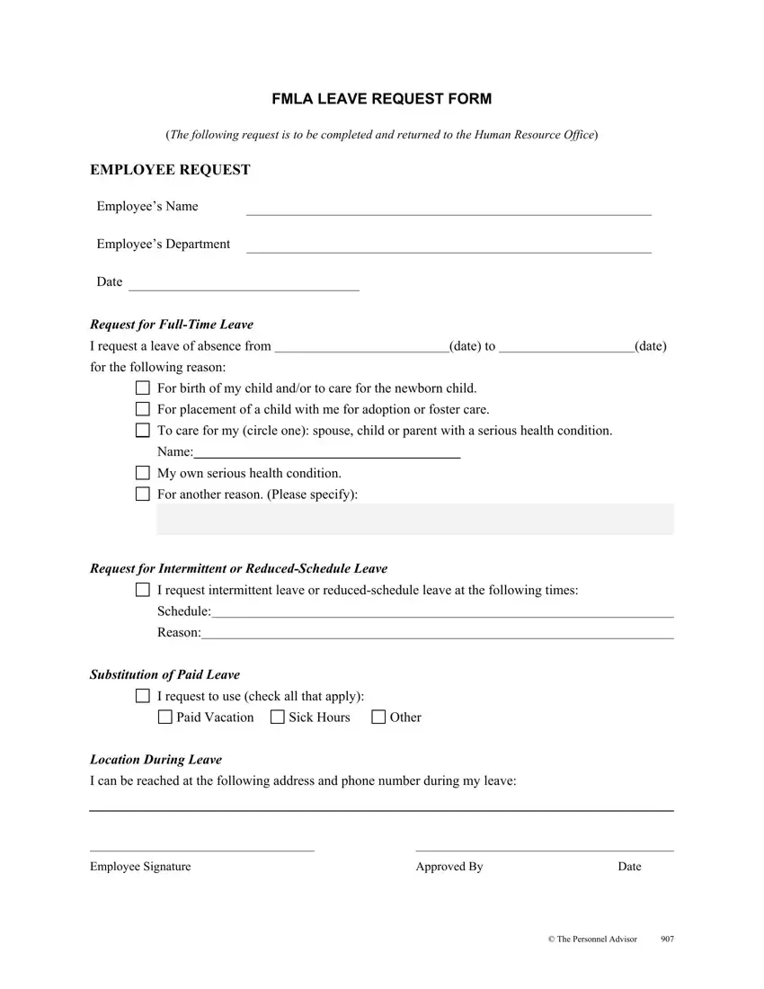 Fmla Leave Form ≡ Fill Out Printable Pdf Forms Online regarding Printable Fmla Forms 2024