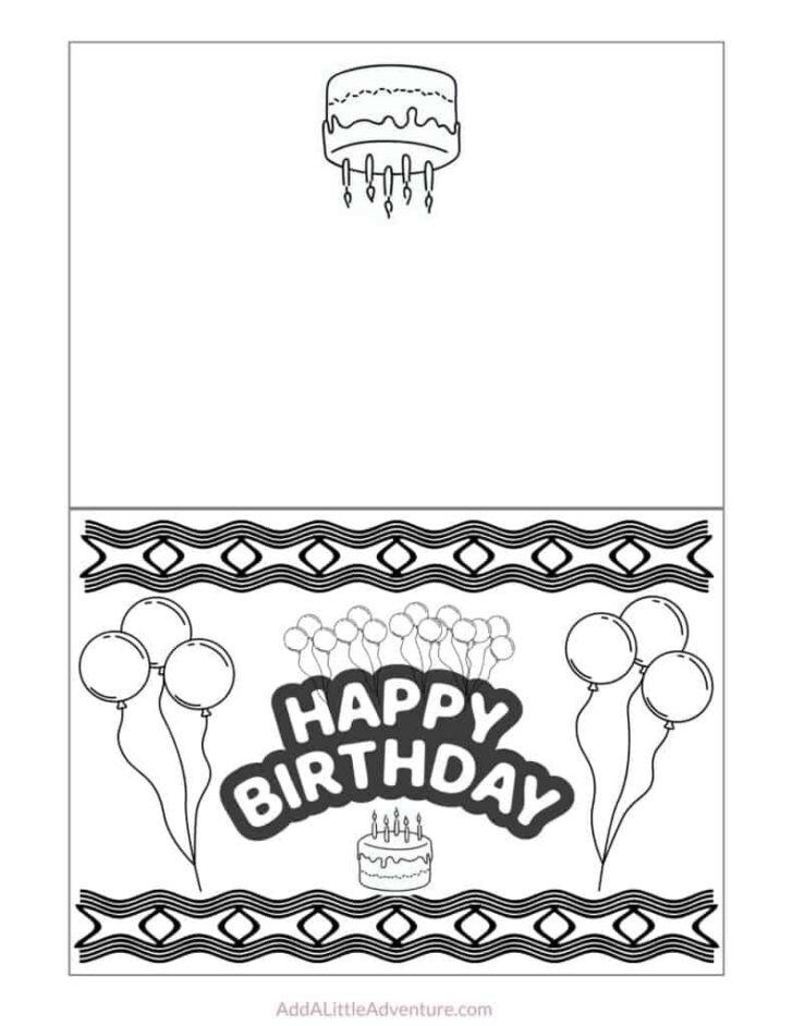 Birthday Card PrintableColor