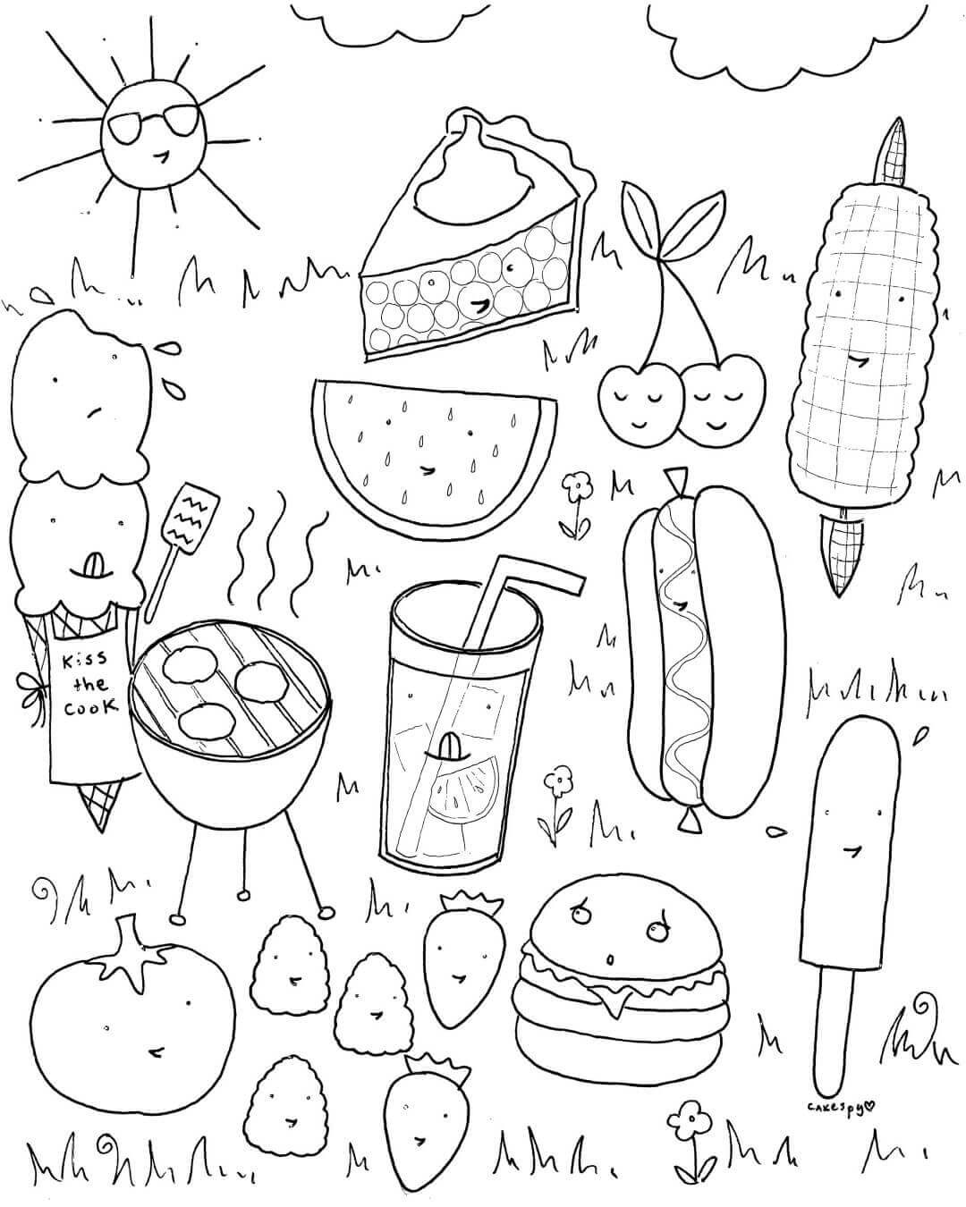 Food Coloring Pages – Printable Coloring Pages intended for Printable Pictures of FoodColor