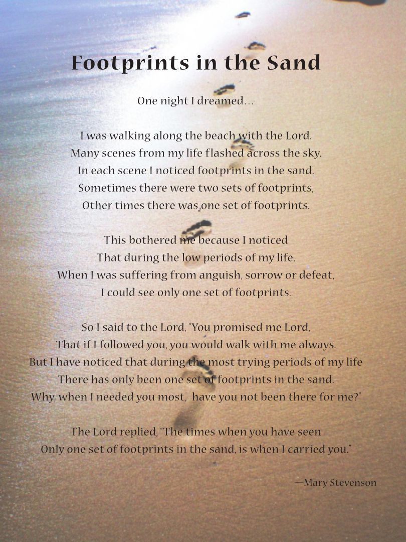 Footprints In The Sand - 10 Free Pdf Printables | Printablee in Footprints In The Sand Printable