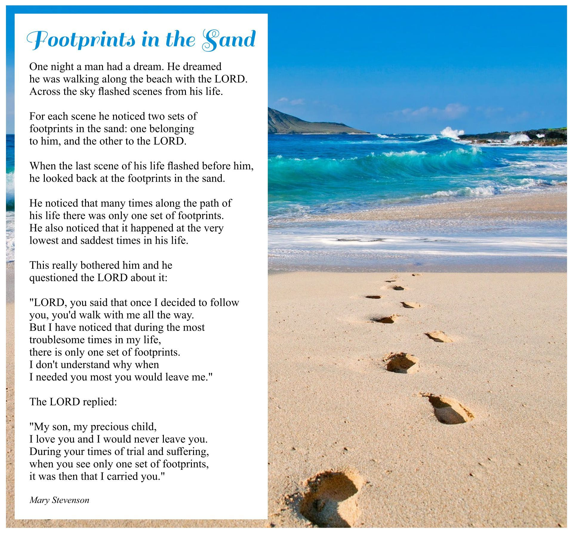 Footprints In The Sand - 10 Free Pdf Printables | Printablee inside Printable Footprints in the Sand