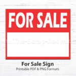 For Sale Sign   Instant Download   Größenverstellbare Vektorgrafik With Regard To For Sale Sign Printable