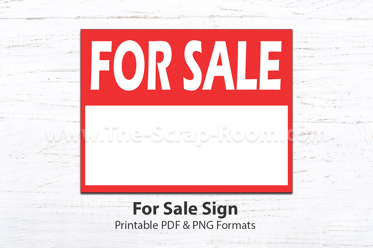 For Sale Sign - Instant Download - Größenverstellbare Vektorgrafik with regard to For Sale Sign Printable