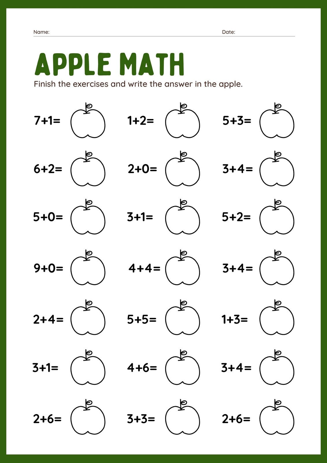 Free 1St Grade Math Worksheet Templates To Customize | Canva for Printable First Grade Math Worksheets