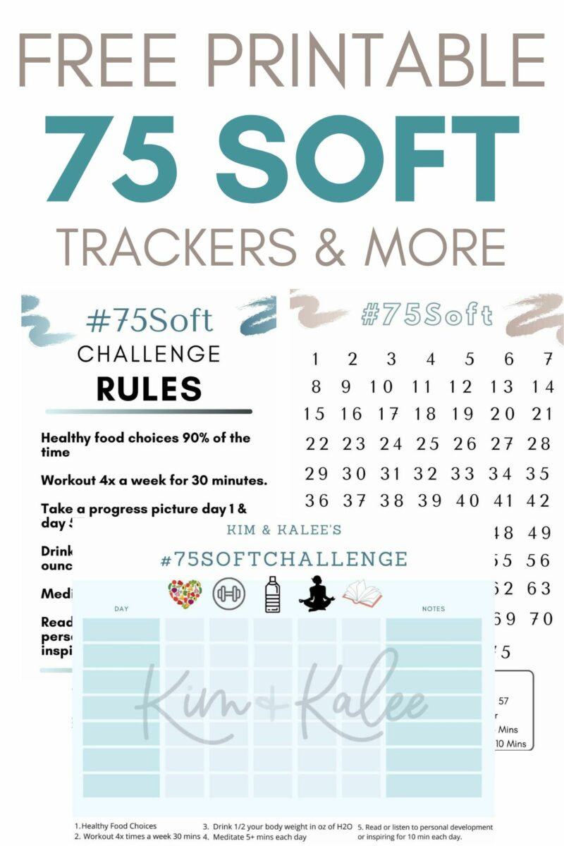 Free 75 Soft Printable Calendar, Worksheet &amp;amp; Template – 75 Soft with 75 Soft Challenge Printable