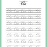 Free And Customizable Cursive Templates Intended For Free Printable Cursive Handwriting Worksheets