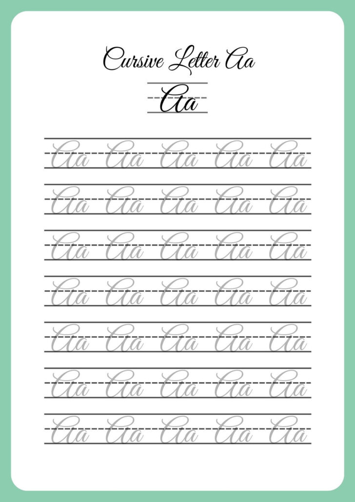 Printable Cursive Writing Worksheets