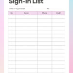 Free And Customizable Log Templates For Printable Sign In Sheets