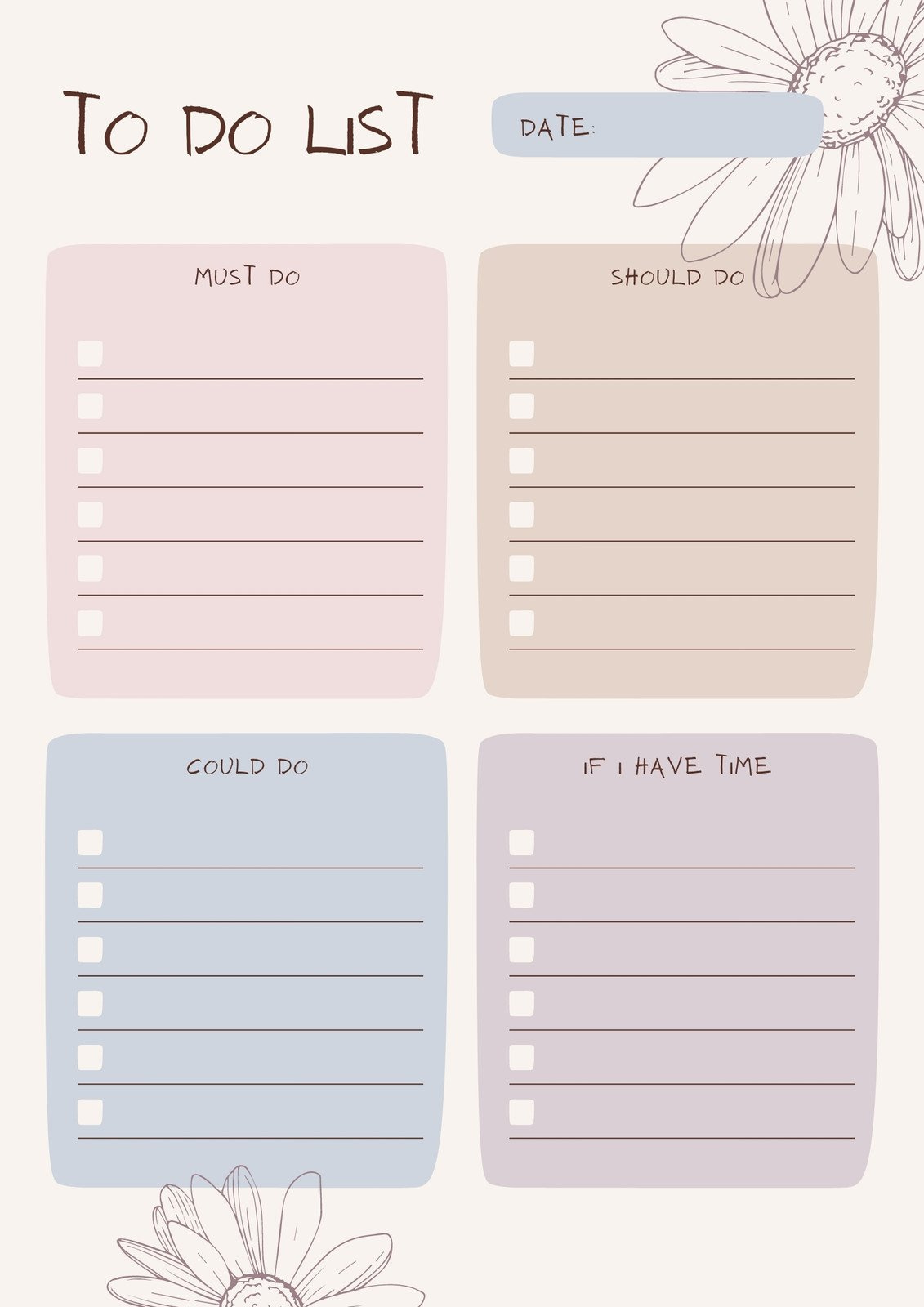 Free And Customizable To Do List Templates intended for To Do List Printable