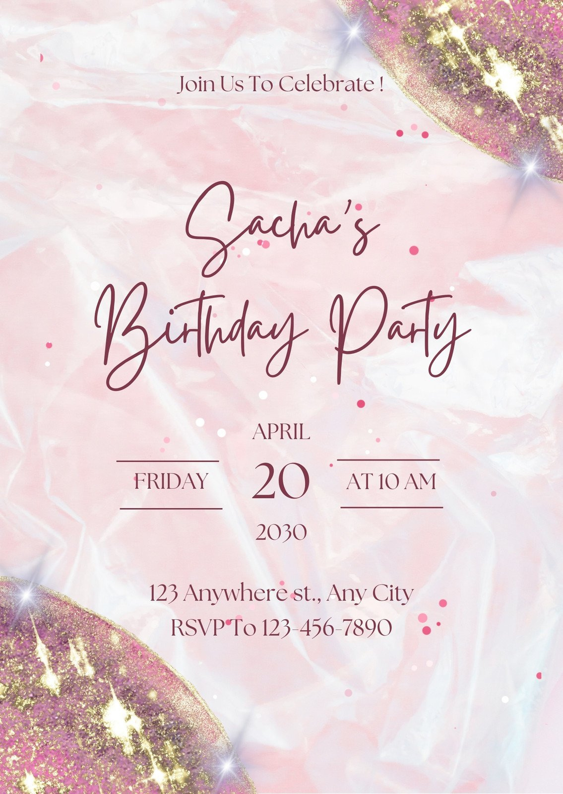 Free And Printable Birthday Invitation Templates | Canva pertaining to Free Printable Birthday Invitations With Photo Free Download