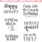 Free Birthday Svg Files   The Girl Creative For Silhouette Free Printable Editable Girls Birthday Gift Tags Svg File