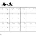 Free Blank Calendar Templates | Word, Excel, Pdf For Any Month In Free Monthly Calendars Printable