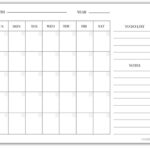 Free Blank Undated Monthly Calendar Printable Template ⋆ Love Our Regarding Printable Monthly Calendars Free