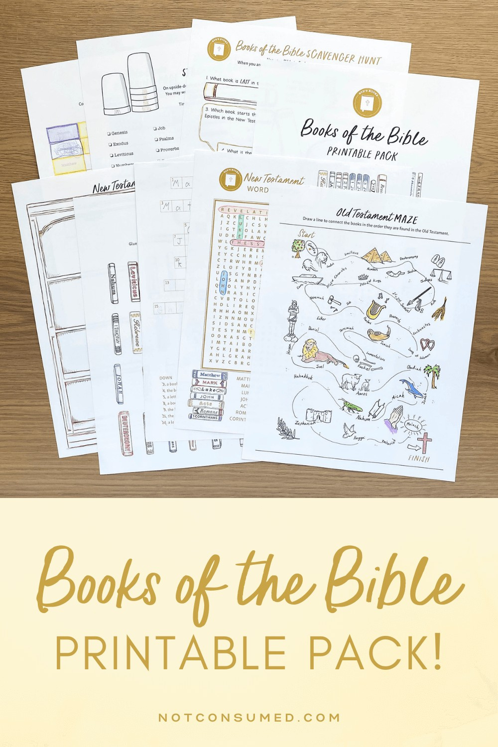 Free Books Of The Bible Printable: 7 Ways To Make Memorizing Fun! within Books Of The Bible Printable